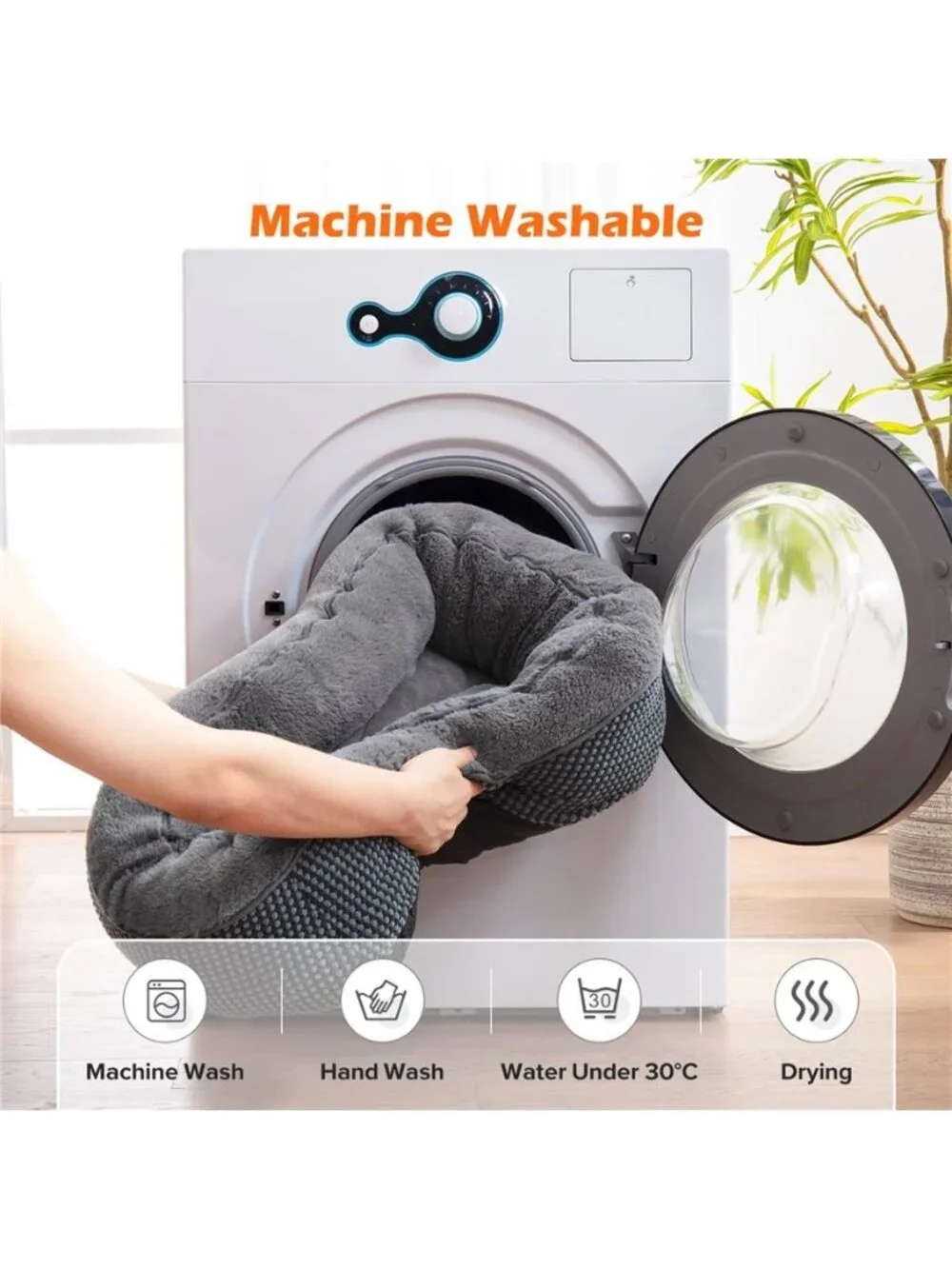 Small Dog Beds Washable Puppy Bed for Cat Beds for Indoor Cats Gray 20